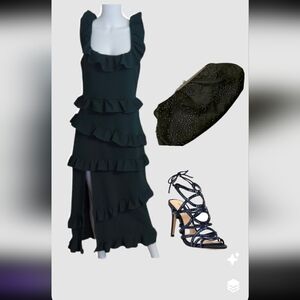 Show Me Your MuMu Dark Green Ruffle High Low Dress